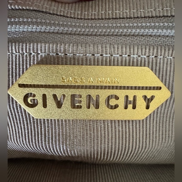 Rare Vintage Givenchy logo clasp brown handbag - Picture 10 of 12